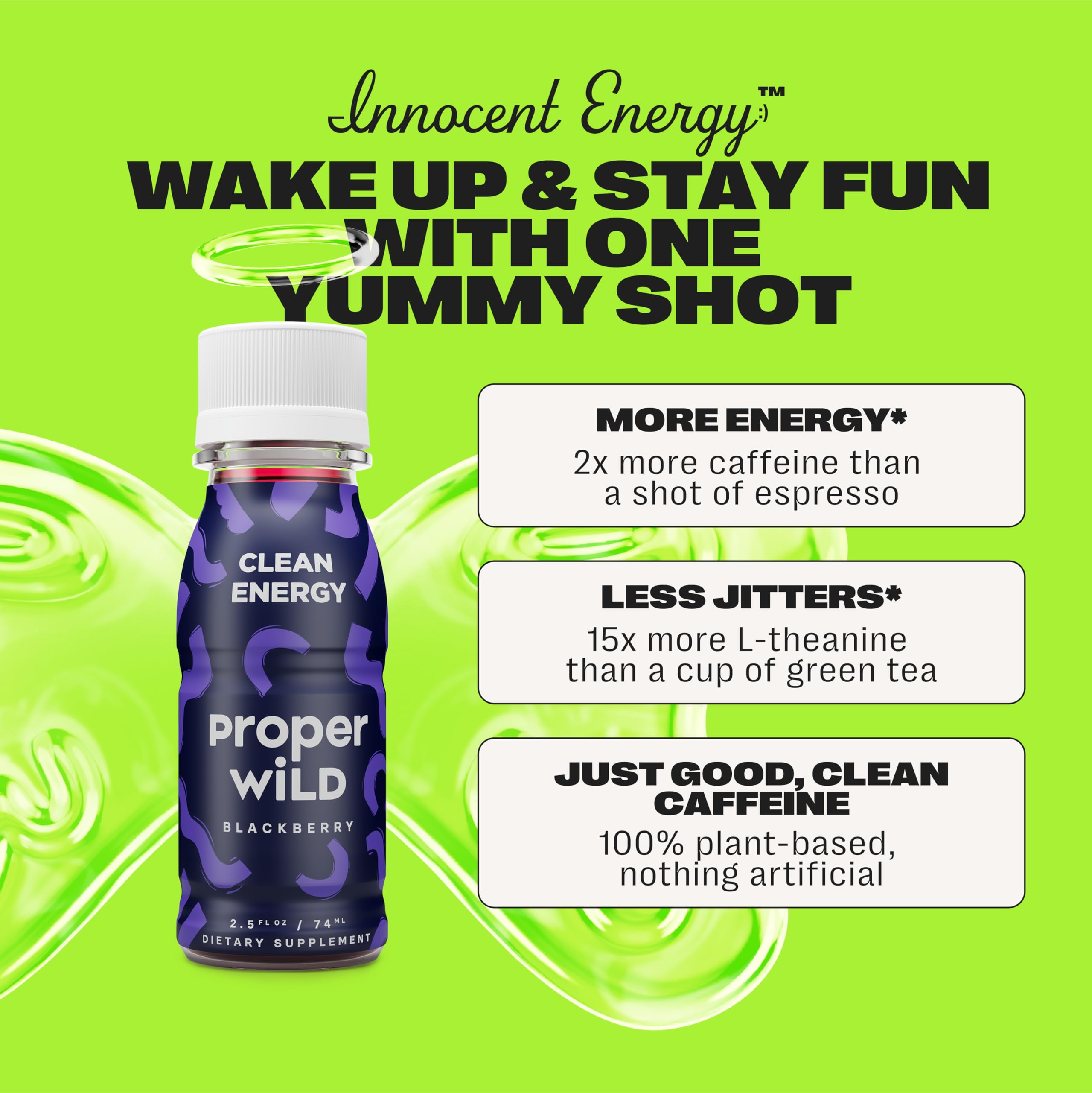 Proper Wild Energy Shot: lot de 6 bouteilles faciles à emporter