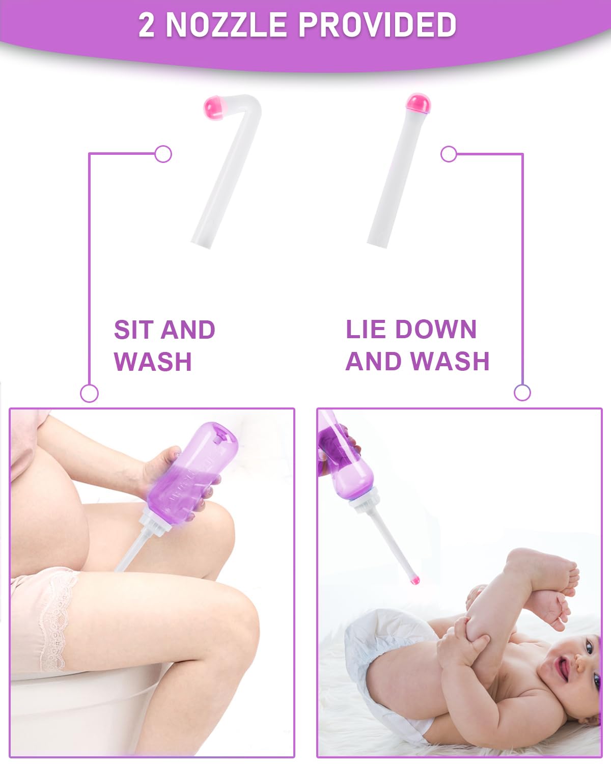 PropoDusche Corps en EVA transparent, design portable pour lavage sans fuite