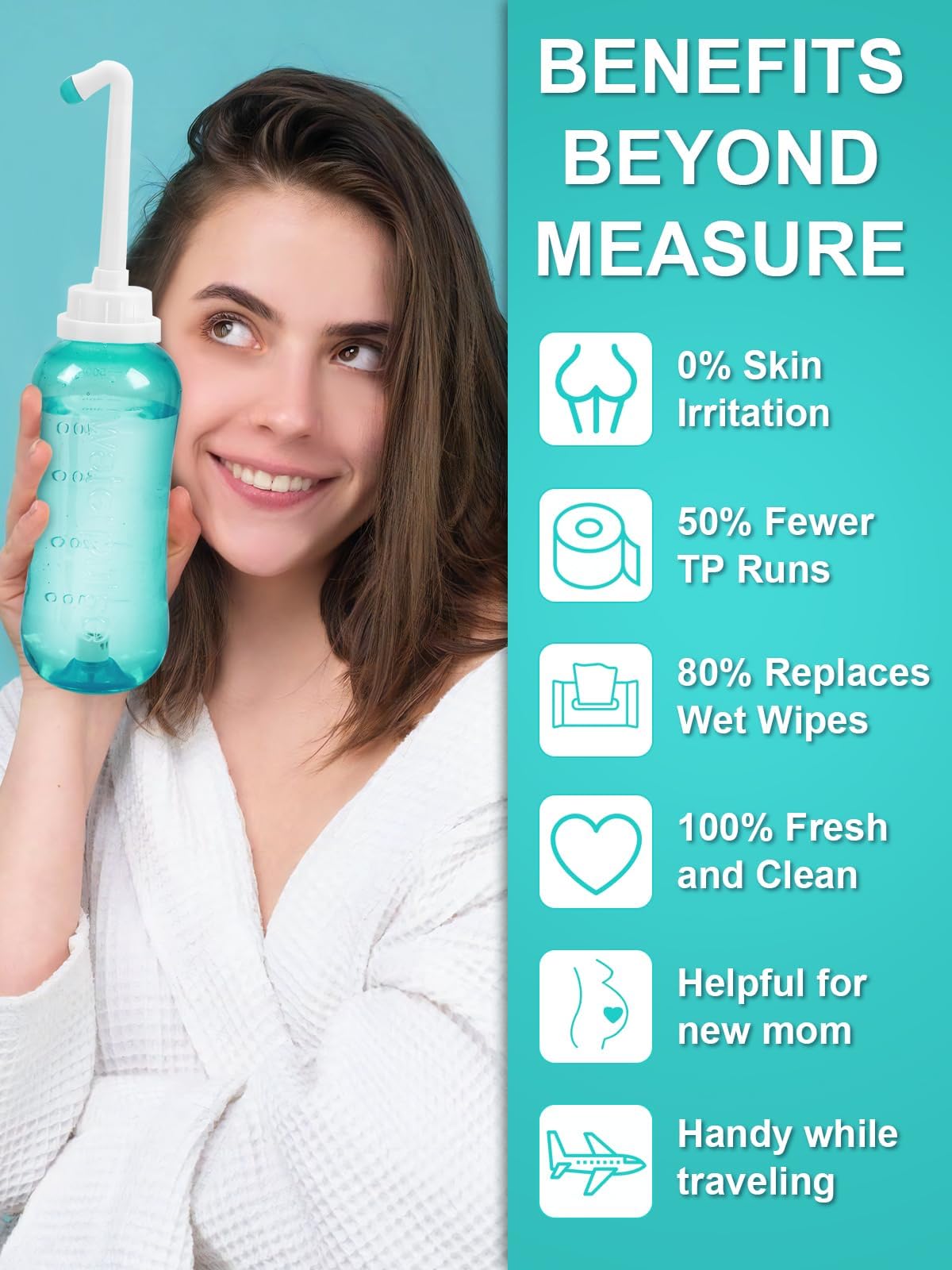 PropoDusche Bouteille Peri buse droite pour un nettoyage ciblé.