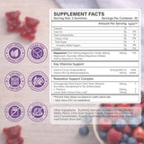 Proriginal Magnésium Gummies ingrédients glycinate, citrate, malate et taurate pour absorption.