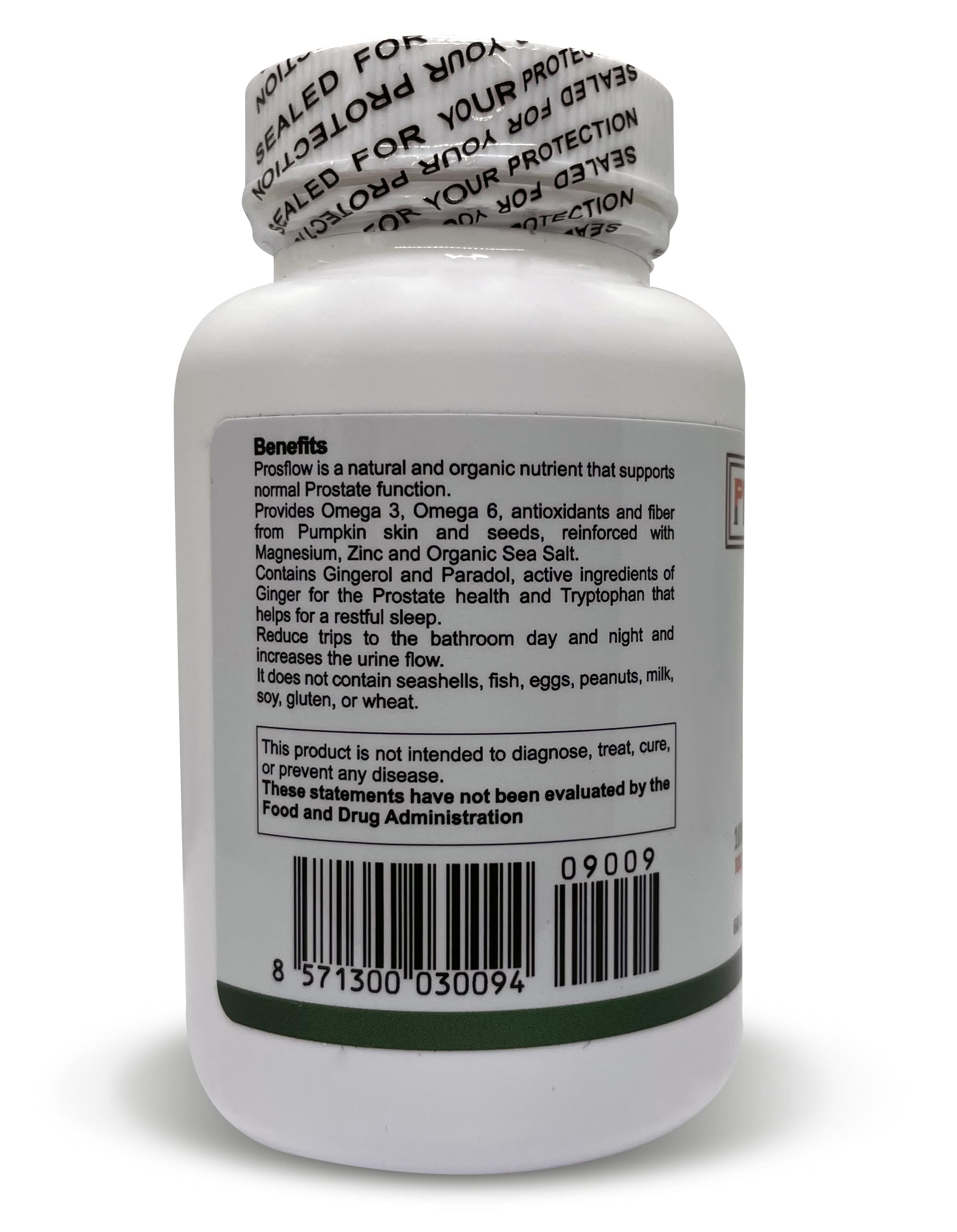 Prosflow Prostate Nutrient — emballage soigné prêt à être utilisé.