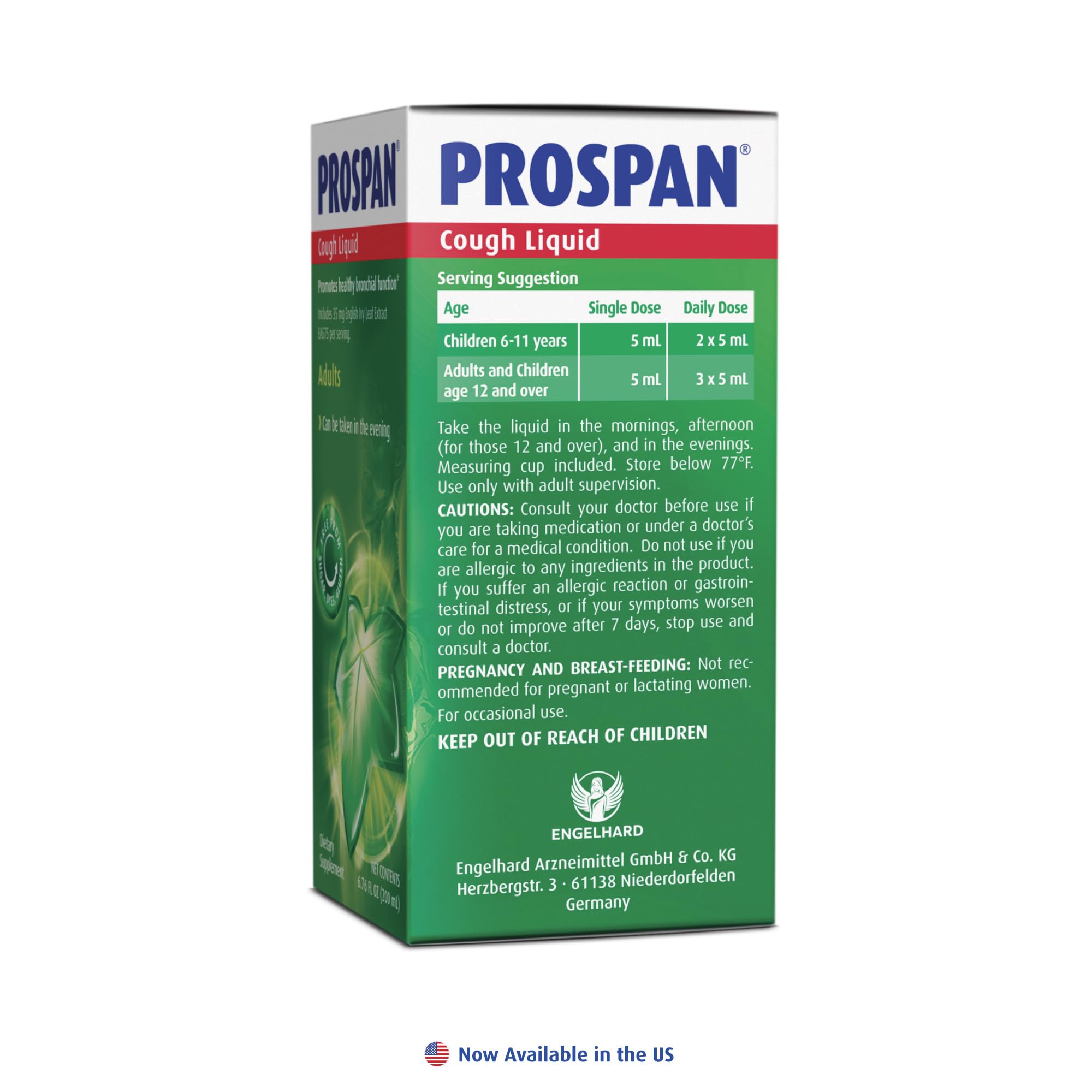 Prospan etiquette EA575: détail sur l’extrait de lierre et son usage naturel.