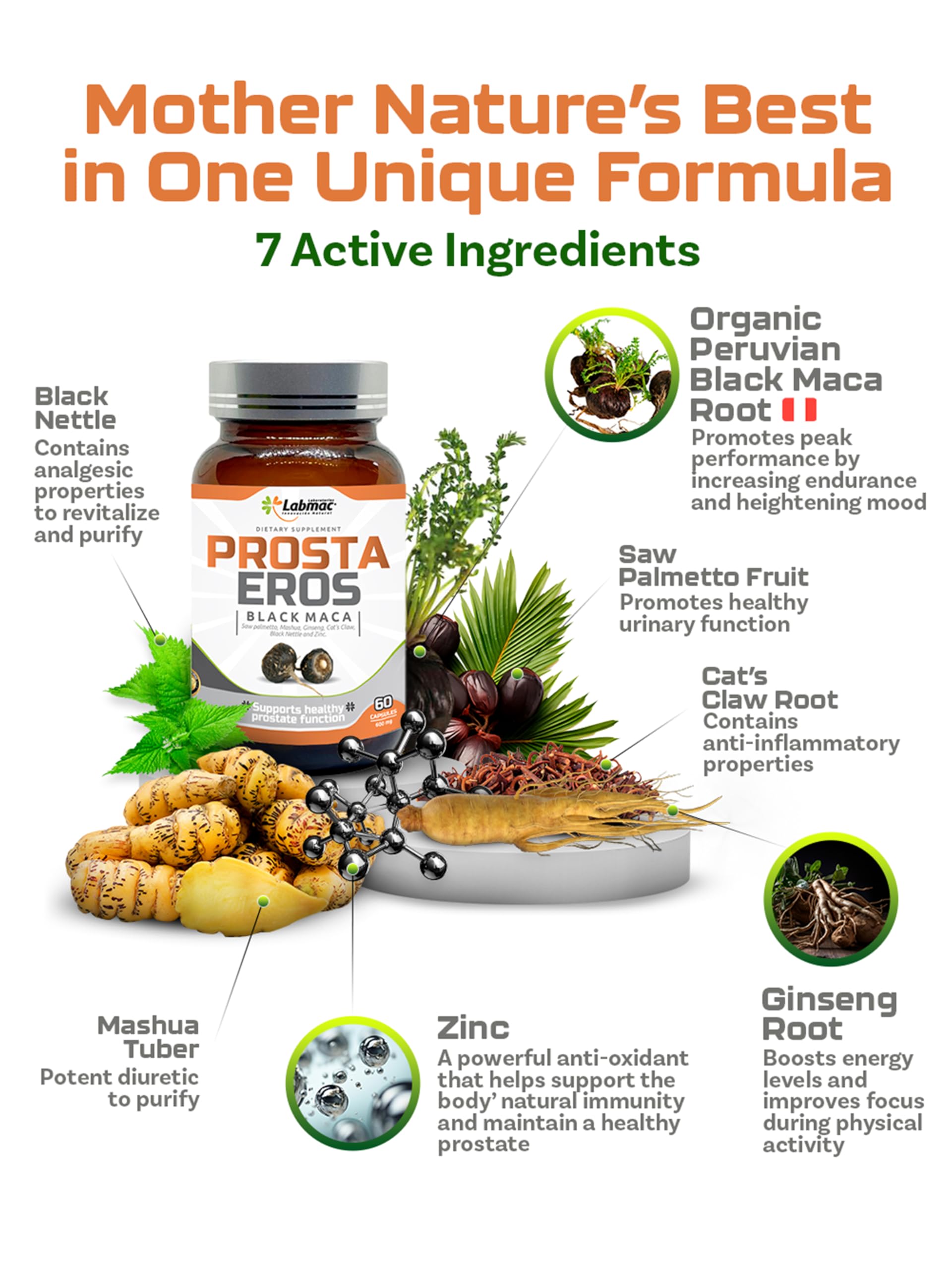 Prosta Eros: extrait de maca noire pour une vitalité quotidienne.