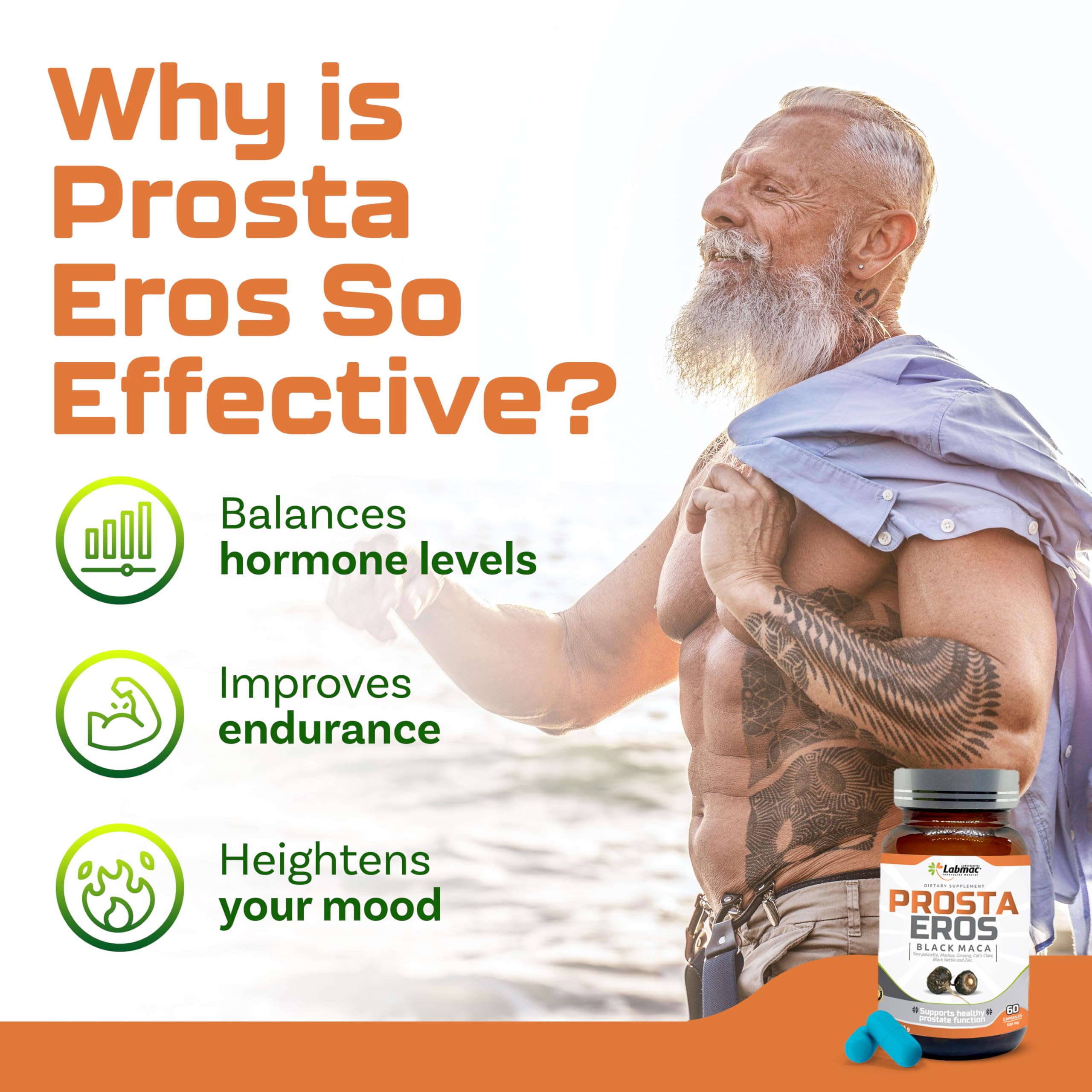 Prosta Eros: zinc dans les capsules, soutien immunitaire et peau saine.