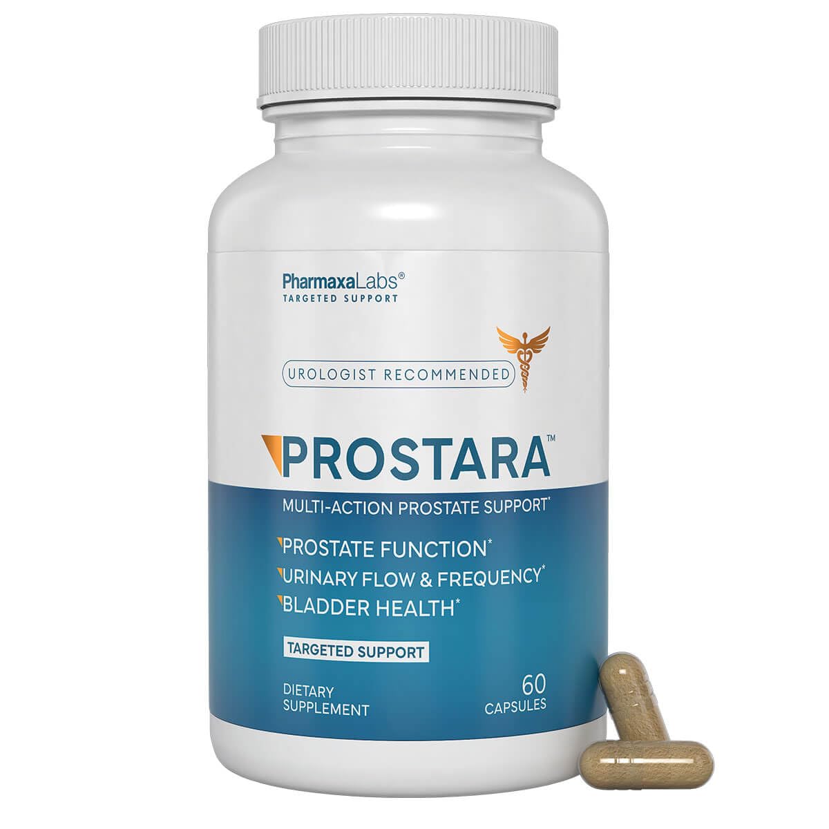 Prostara-bouteille-gelules : gélules visibles, soutien potentiel au flux urinaire.