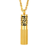 Collier diffuseur PROSTEEL en or jaune 18K pour diffusion personnelle d'huiles.