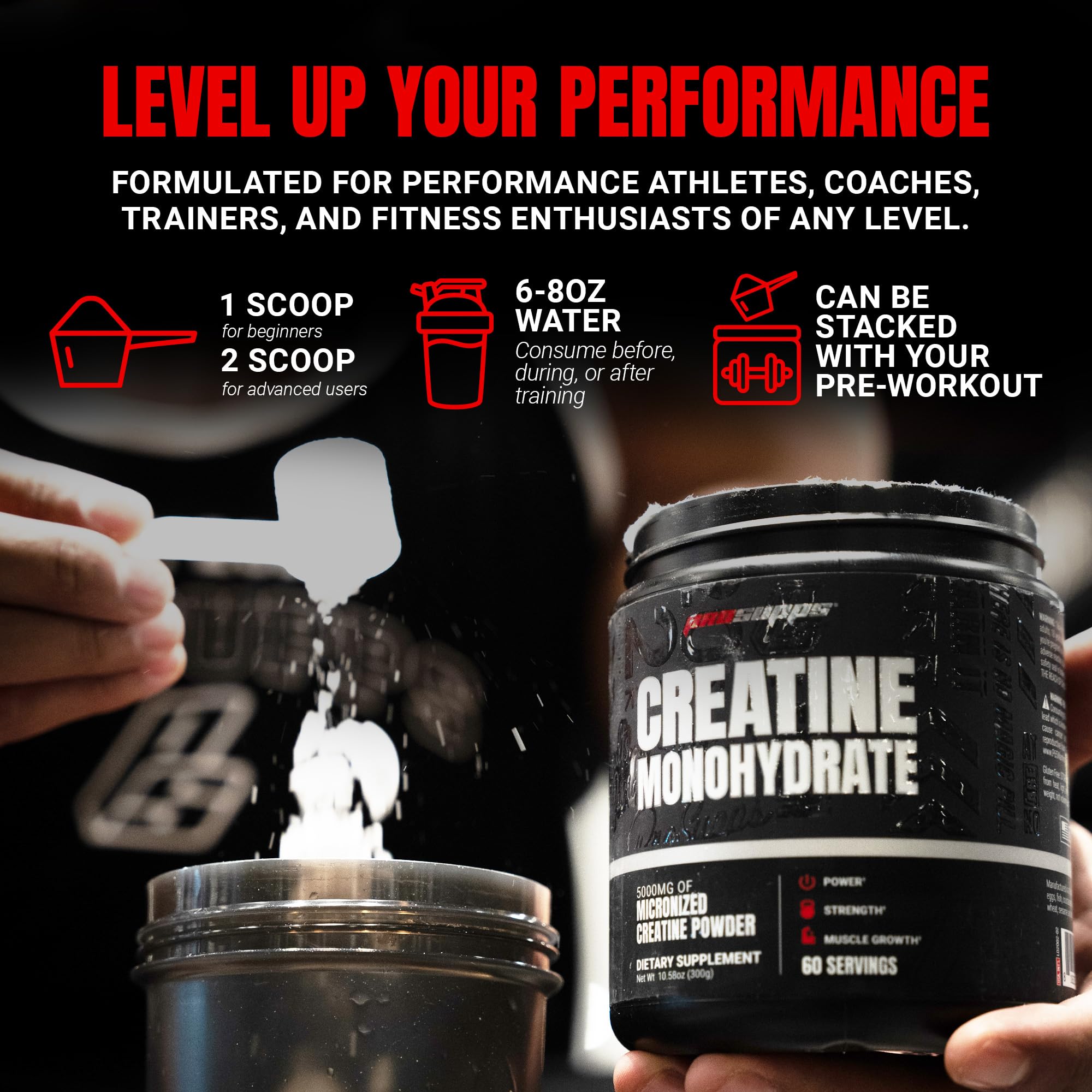 Prosupps Créatine Monohydrate, parfaite après l’effort pour soutenir la récupération.