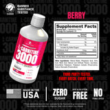 PROSUPPS L-Carnitine 3000 tableau nutrition clair et lisible