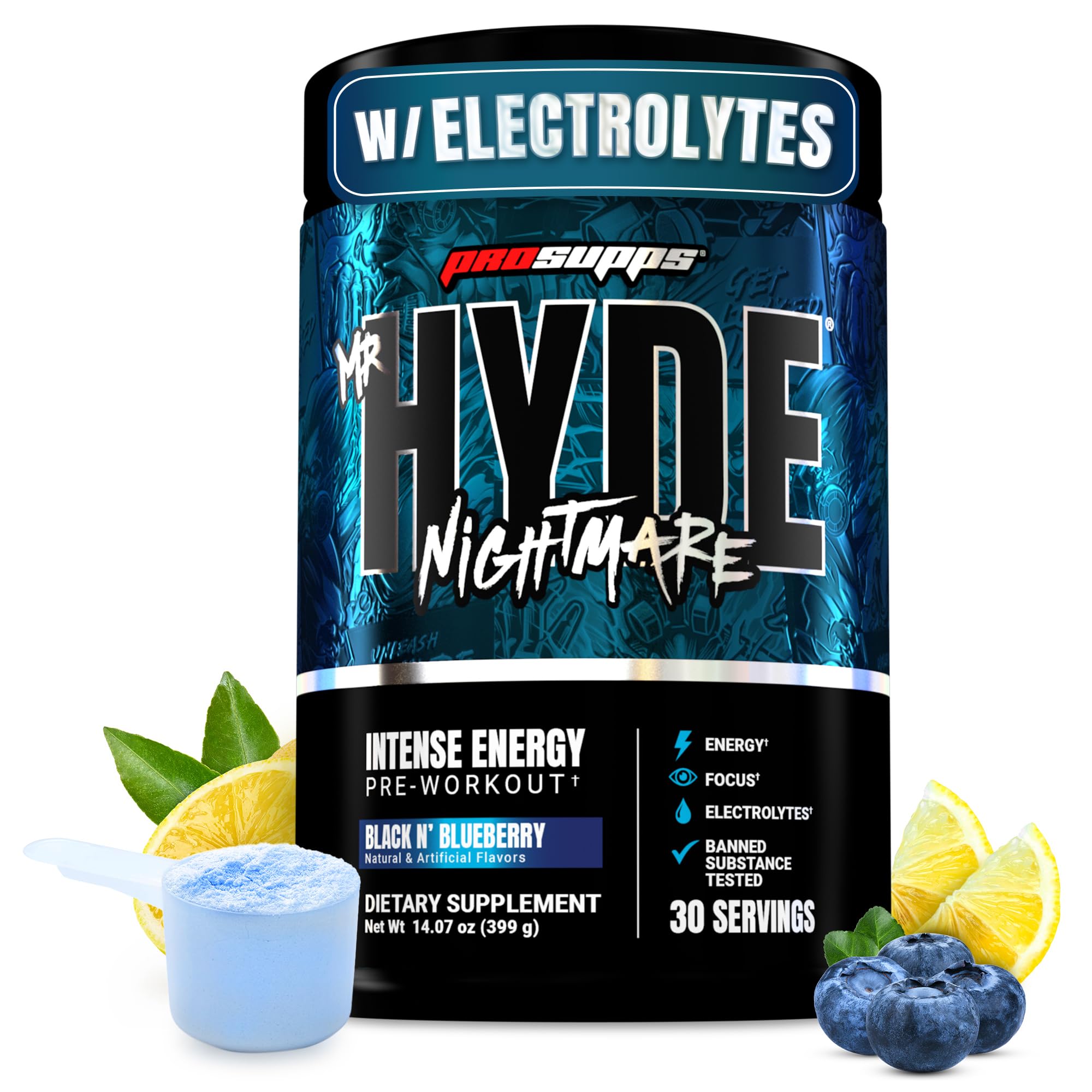 PROSUPPS Mr Hyde Nightmare — emballage du pré-entraînement pour énergie et concentration.