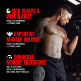 Gobelet et poudre PROSUPPS Max Pump pour pré-entraînement sans caféine.