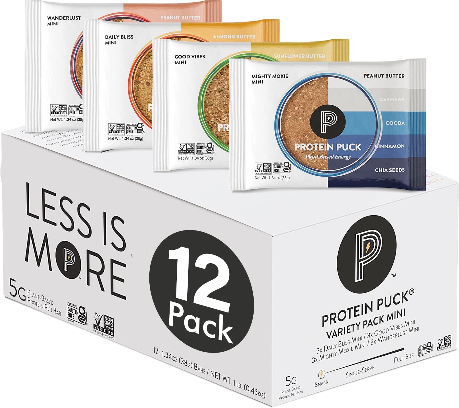 Barre Protein Puck vegan chocolat noir, source d'énergie naturelle.