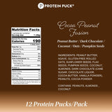 Protein Puck emballage individuel portable, pratique pour sac et sport.