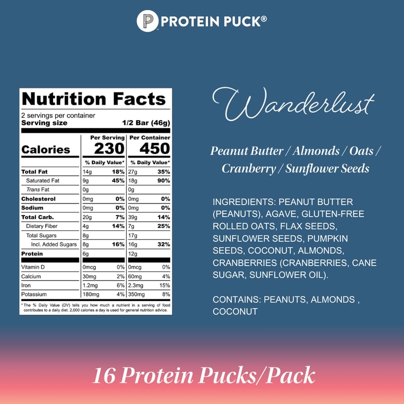 Protein Puck barre texture dense idéale pour un mini repas.
