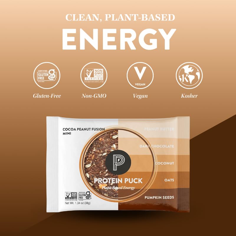 Protein Puck texture dense et généreuse, parfaite comme encas post-entraînement.