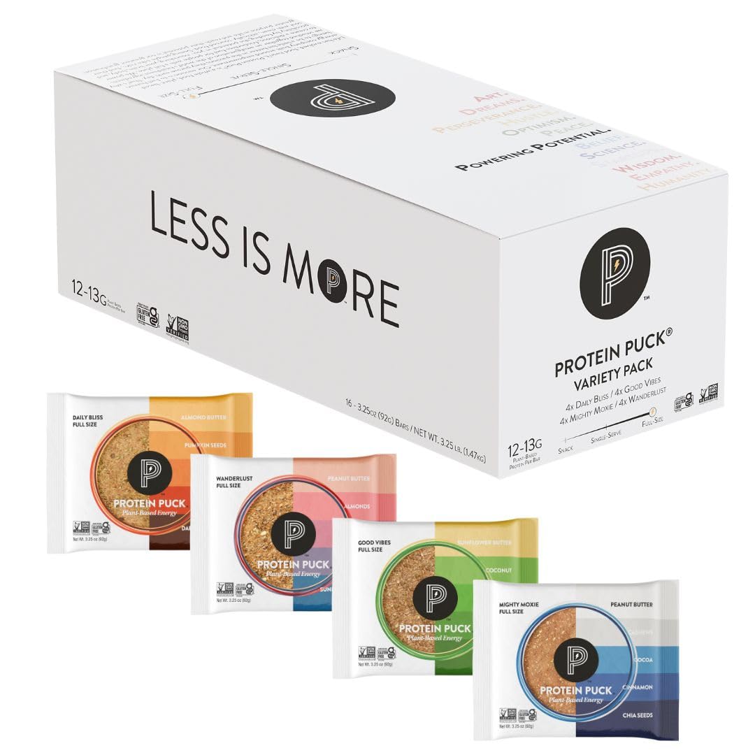 Protein Puck variete-lot 16 barres: assortiment rapide et savoureux pour repas