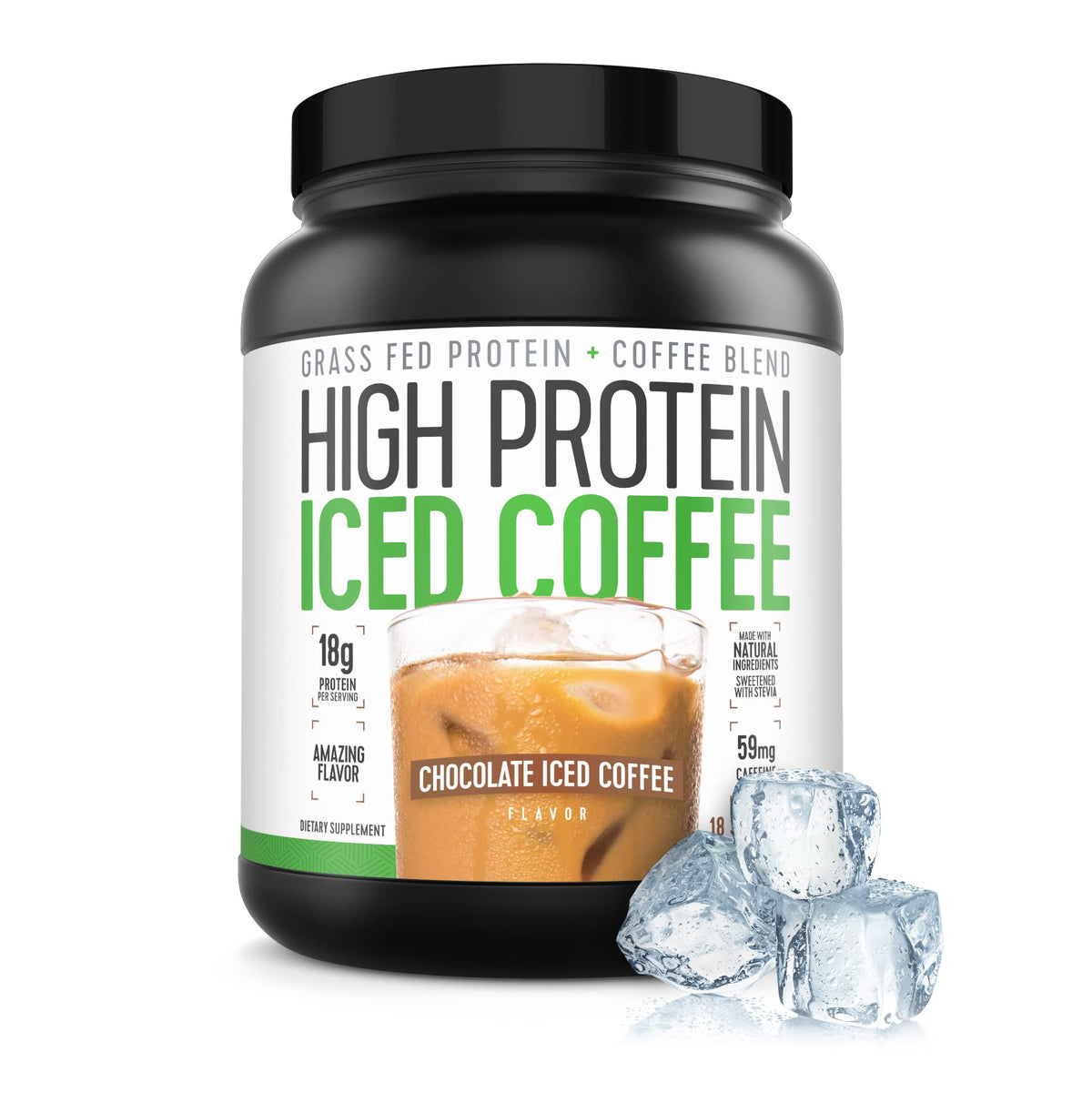 Café protéiné High Protein Iced Coffee : bouteille prête pour l’énergie avant l’effort.