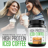 Café protéiné High Protein Iced Coffee : emballage pratique et recyclable.