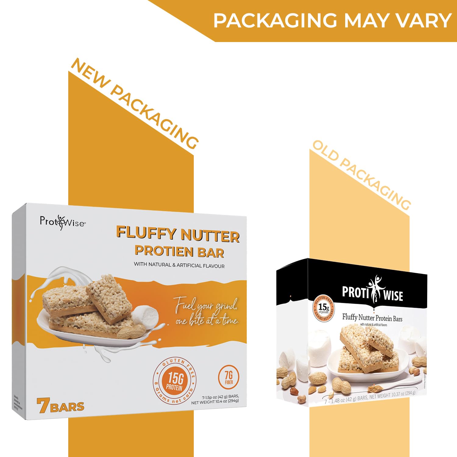 Barre ProtiWise 15g, utilisation quotidienne, snack nourrissant et faible en sucre.