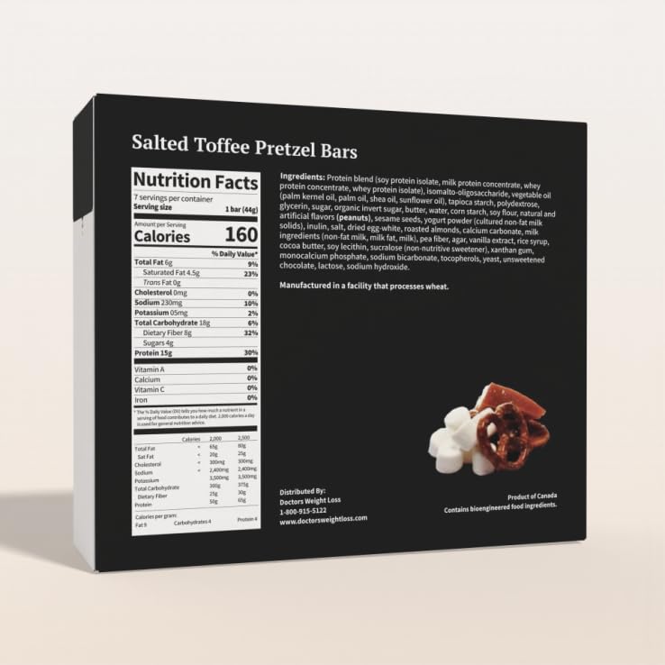Texture crèmeuse de la barre ProtiWise au toffee salé, plaisir sans culpabilité.