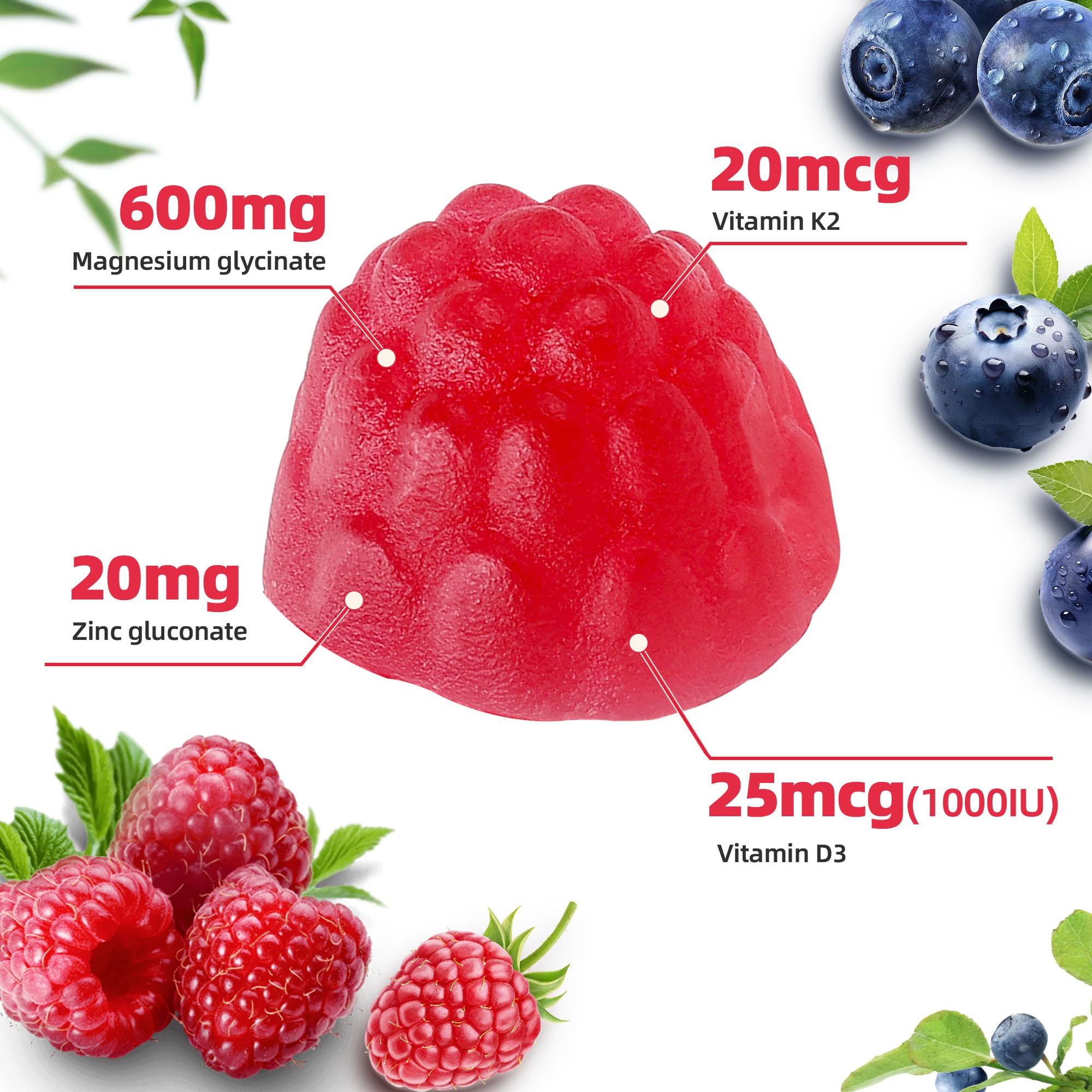 Gommes ProTKFU magnésium 600 mg texture gelee agreable a macher