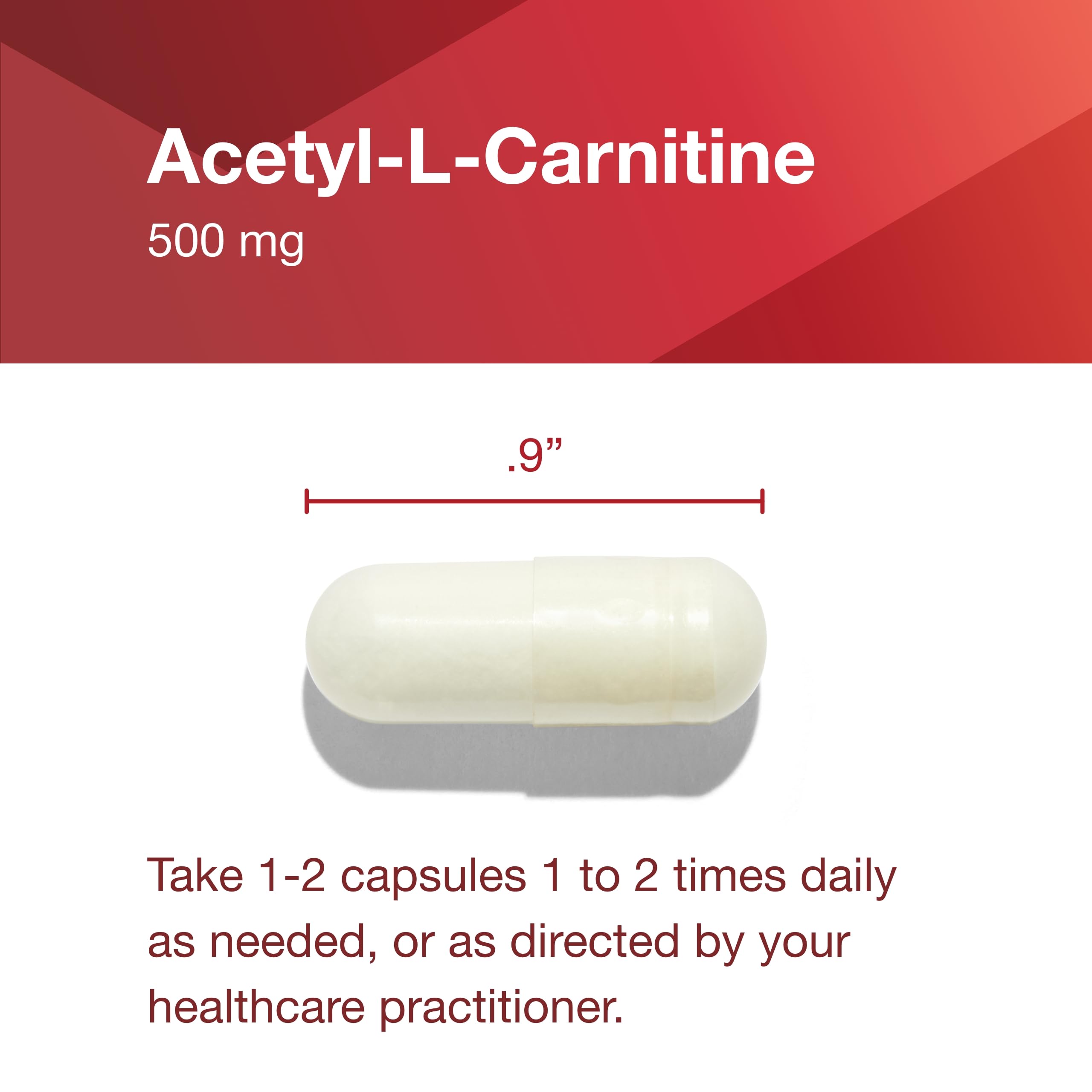 PROTOCOL FOR LIFE BALANCE Acetyl-L-Carnitine 500mg – vue d'ensemble du flacon