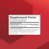 PROTOCOL FOR LIFE BALANCE Acetyl-L-Carnitine 500mg – gros plan sur la capsule et l'étiquette