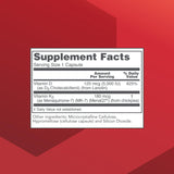 Protocol For Life Balance emballage bouteille indiquant le dosage quotidien D3 et K2