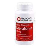 PROTOCOL FOR LIFE BALANCE Mélatonine 10 mg — vue bouteille, utile pour le sommeil.