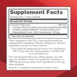PROTOCOL FOR LIFE BALANCE Curcumine PC, capsules végétales faciles à avaler pour le quotidien.