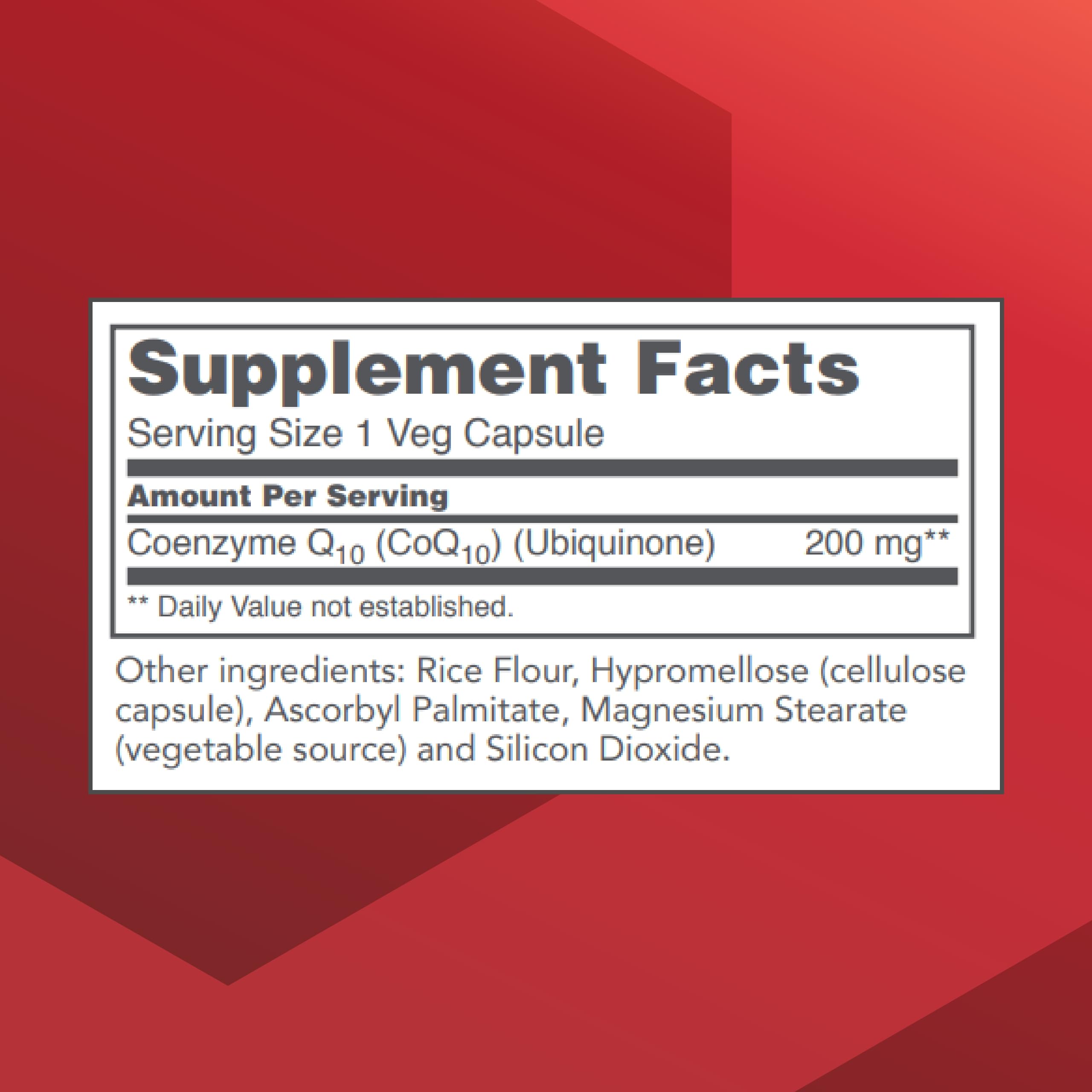 Capsules PROTOCOL FOR LIFE BALANCE CoQ10 200 mg faciles à prendre avec repas.