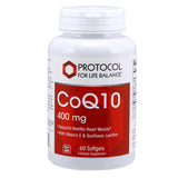 PROTOCOL FOR LIFE BALANCE CoQ10 400 mg - bouteille, pratique pour usage quotidien.