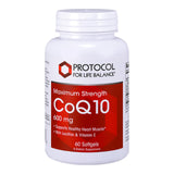 CoQ10 600 mg dans la bouteille PROTOCOL FOR LIFE BALANCE prête à l'emploi.