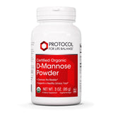 Poudre D-Mannose PROTOCOL FOR LIFE BALANCE dans flacon, soutien potentiel pour la santé urinaire.