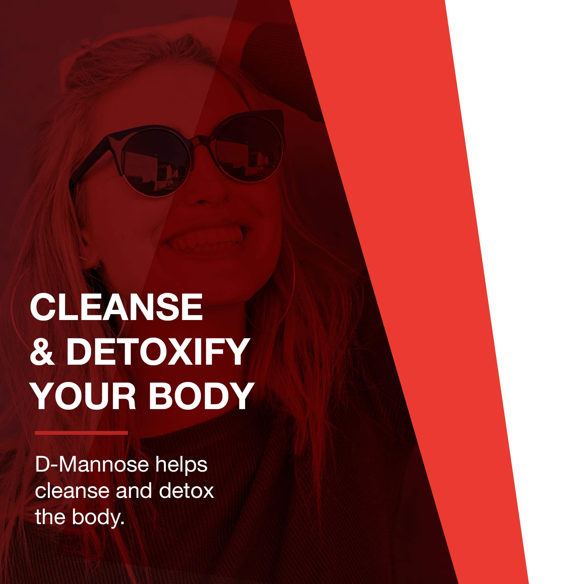 Poudre D-Mannose PROTOCOL FOR LIFE BALANCE prête à être mélangée dans l eau.