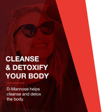 Poudre D-Mannose PROTOCOL FOR LIFE BALANCE prête à être mélangée dans l eau.