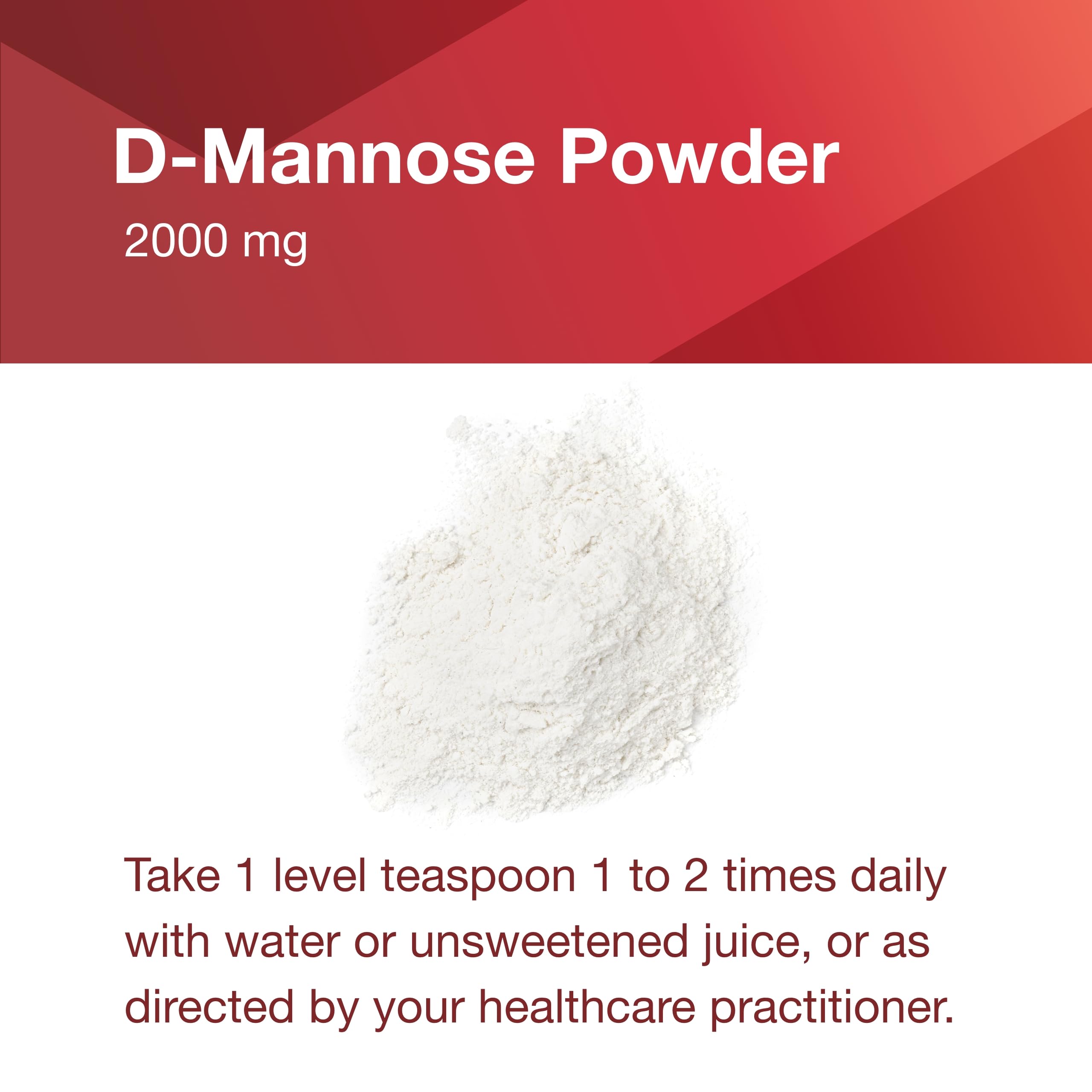 Étiquette PROTOCOL FOR LIFE BALANCE D-Mannose, Kosher et sans OGM clairement indiqués.