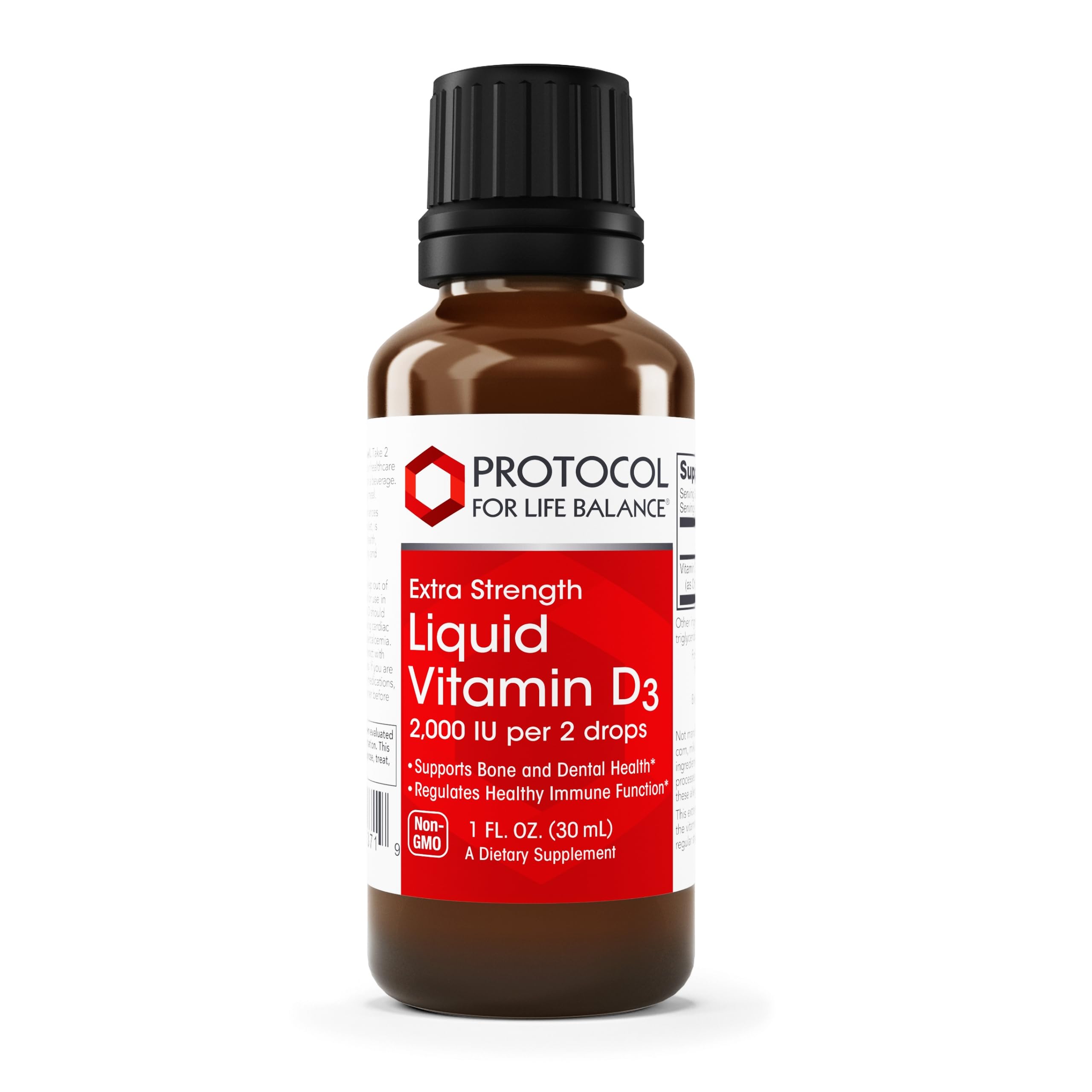 Bouteille PROTOCOL FOR LIFE BALANCE D3 liquide 2000 UI, soutien immunitaire