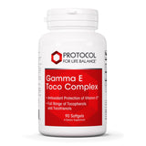 PROTOCOL FOR LIFE BALANCE Gamma E Toco Complex : bouteille, soutien antioxydant potentiel au quotidien.