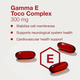 Listing ingrédients: vitamine E 300 mg et tocotriénols sur l’étiquette.