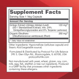 PROTOCOL FOR LIFE BALANCE Ginkgo Biloba, gélules végétales, soutien potentiel à la concentration.