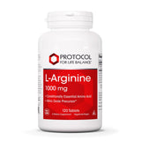 L-Arginine 1000 mg PROTOCOL FOR LIFE BALANCE en bouteille, usage quotidien.