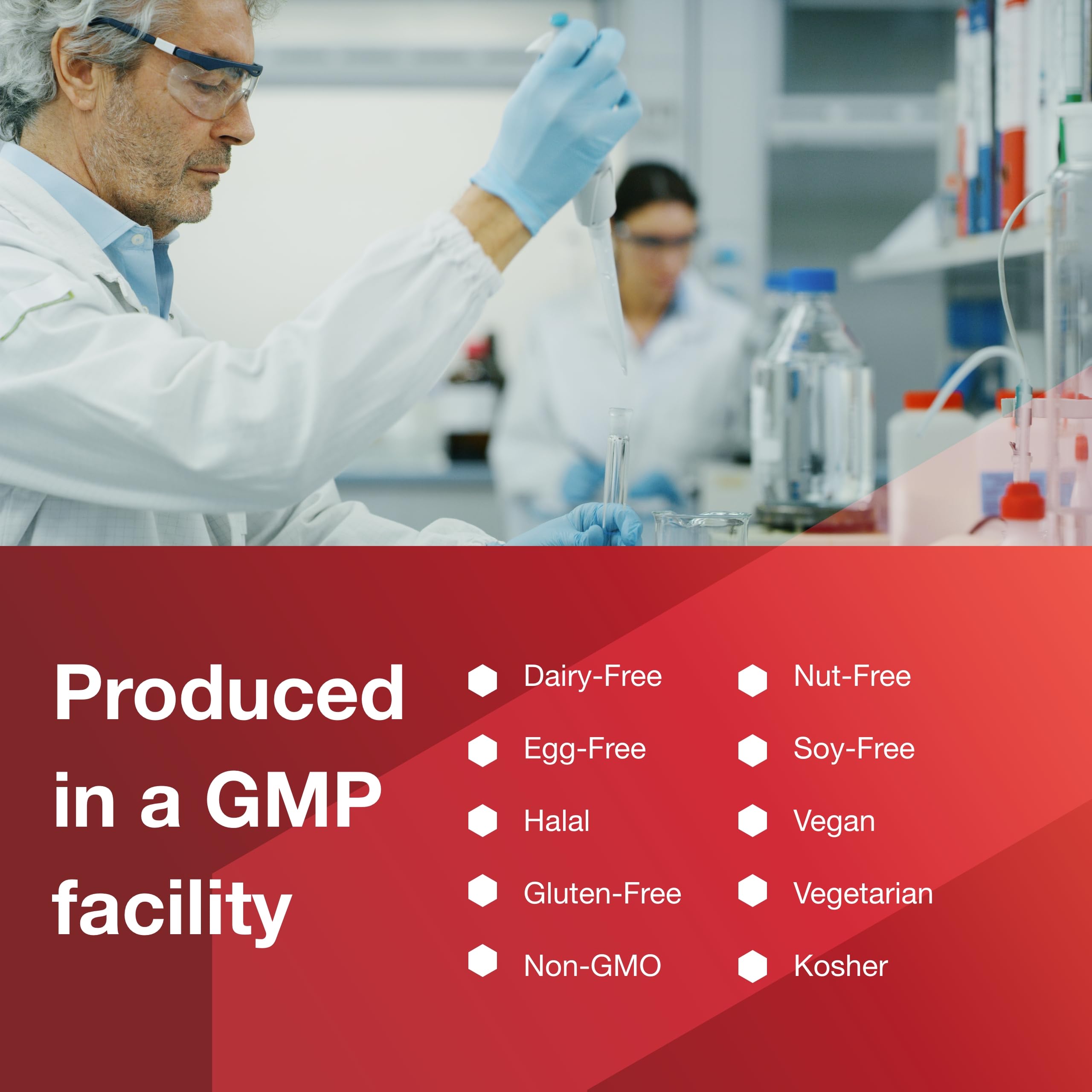 Étiquette GMP et qualité, assurance de fabrication pour PROTOCOL FOR LIFE BALANCE.