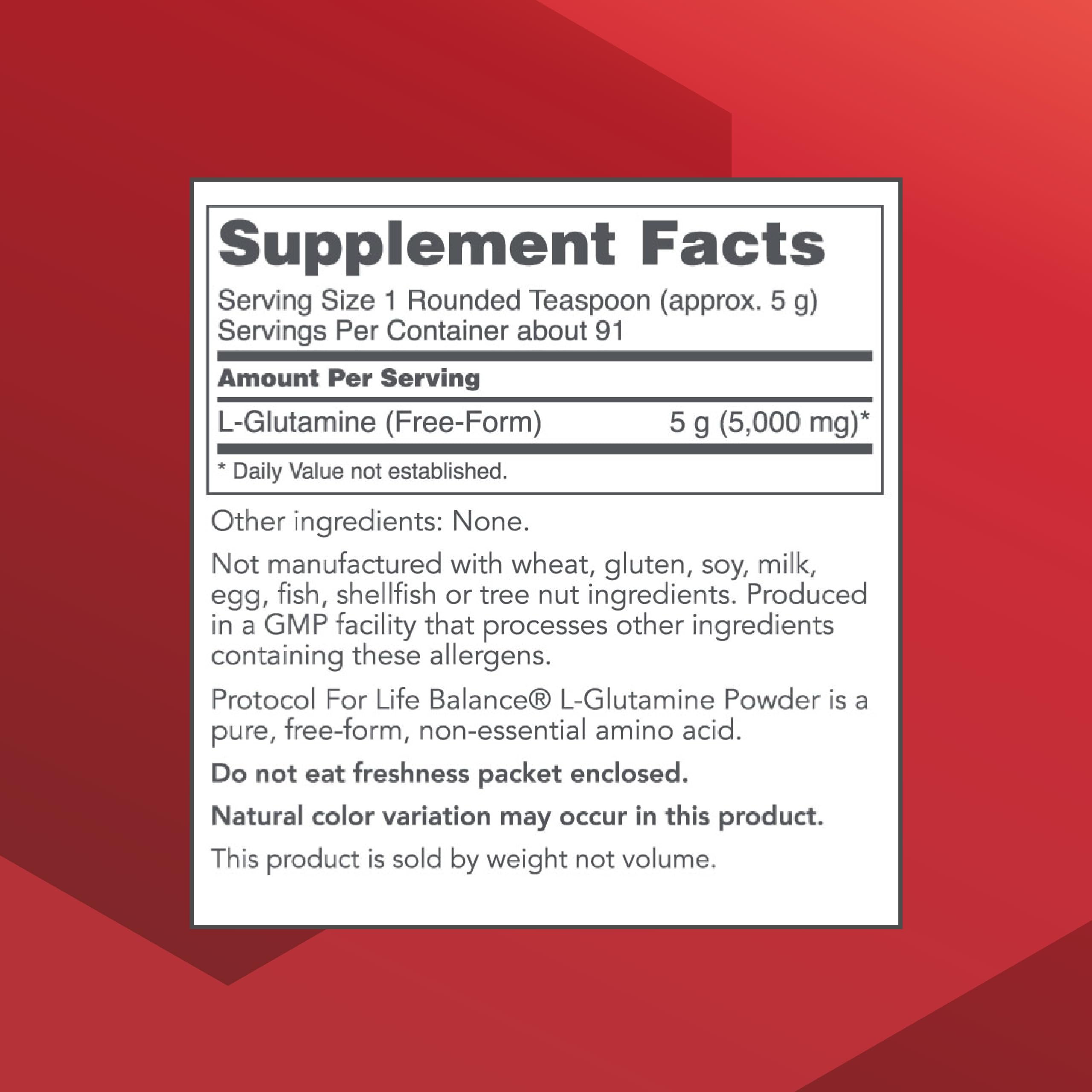 L-Glutamine Protocol For Life Balance prête à être ajoutée après l'entraînement