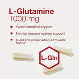 Capsules végétales PROTOCOL FOR LIFE BALANCE L-Glutamine, utilisation quotidienne envisageable.