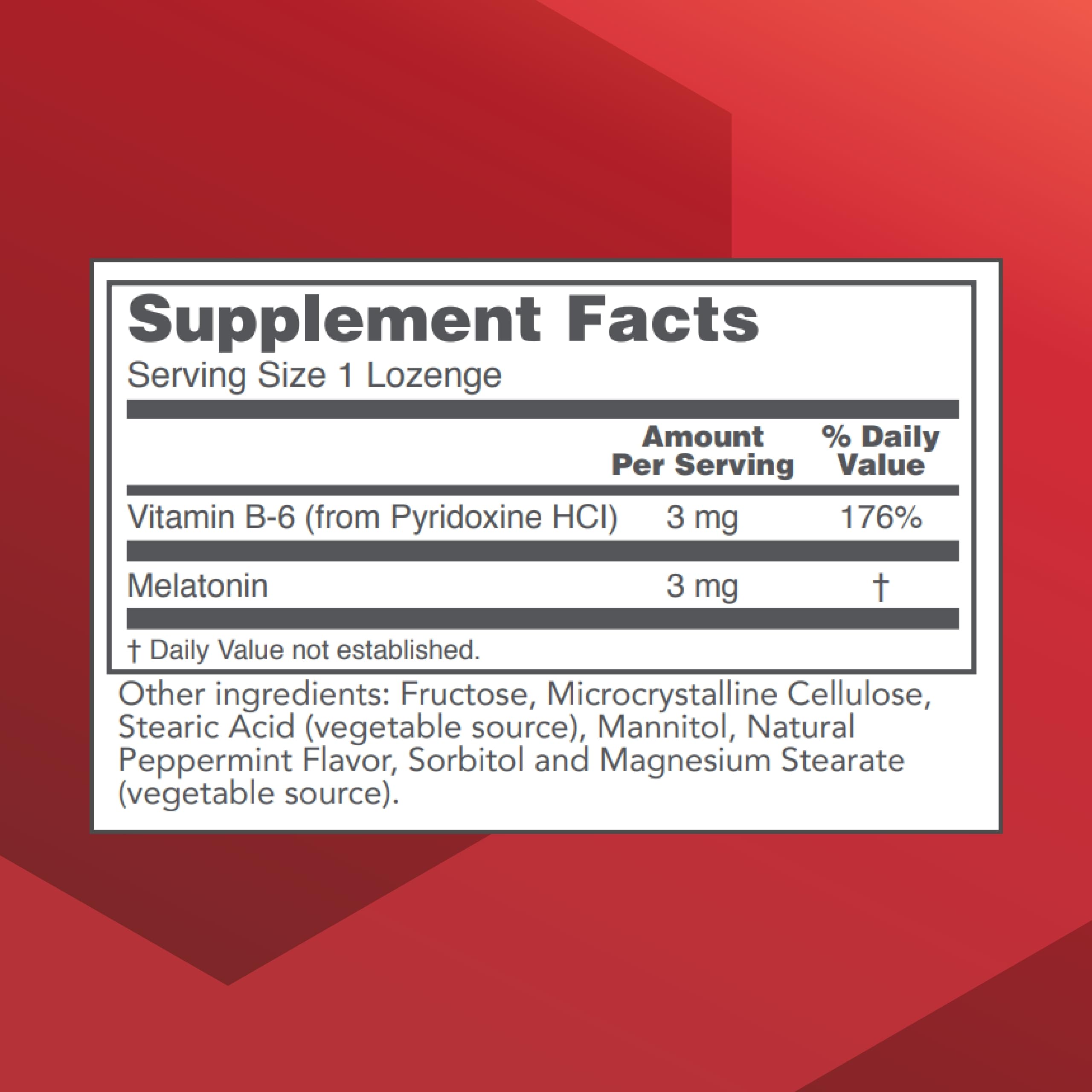 PROTOCOL FOR LIFE BALANCE Mélatonine 3 mg, pastilles à mâcher en attente d'ouverture — pratique nocturne