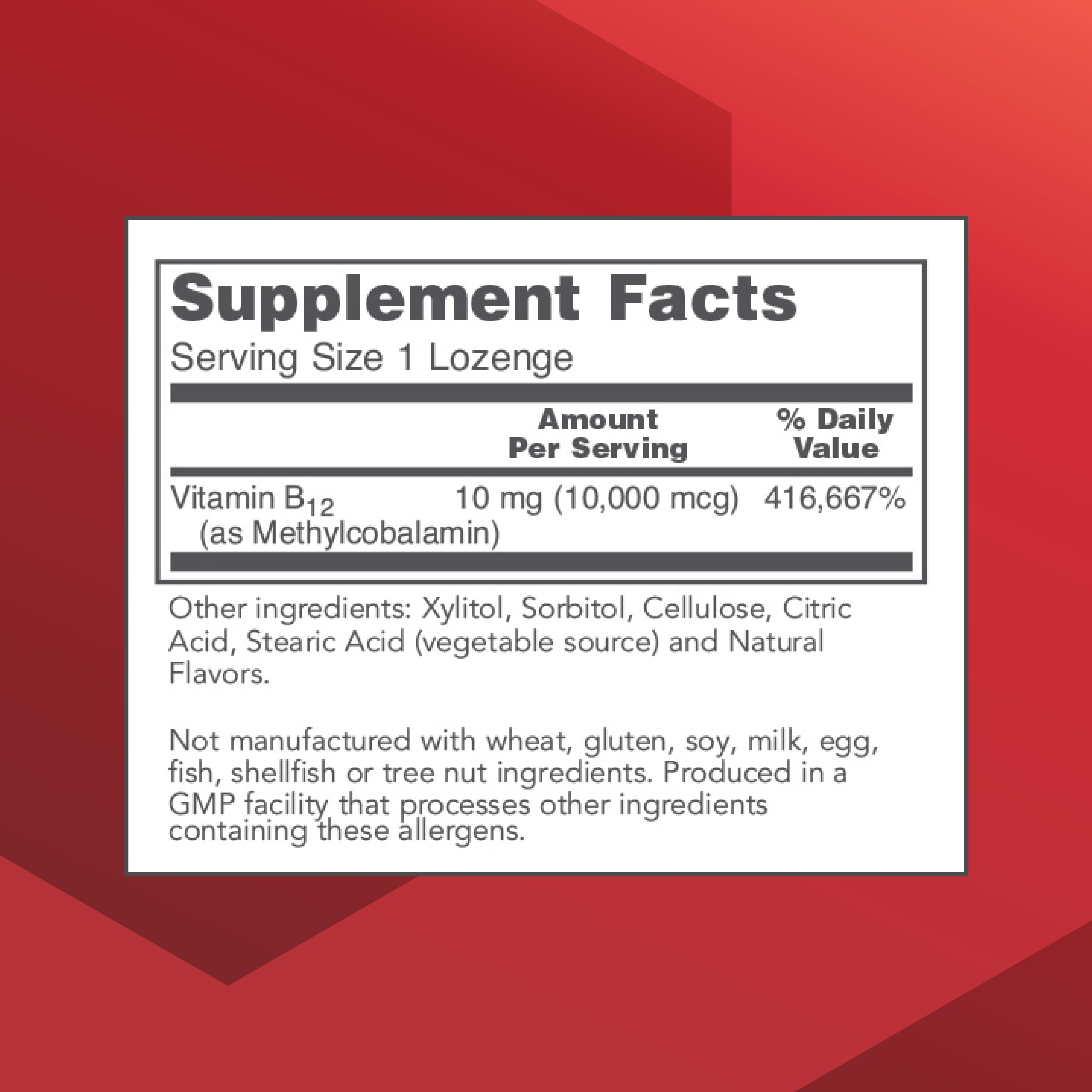 Methyl B12 Protocol 10000mcg — cerveau clair et nerveux soutenus par des pastilles.