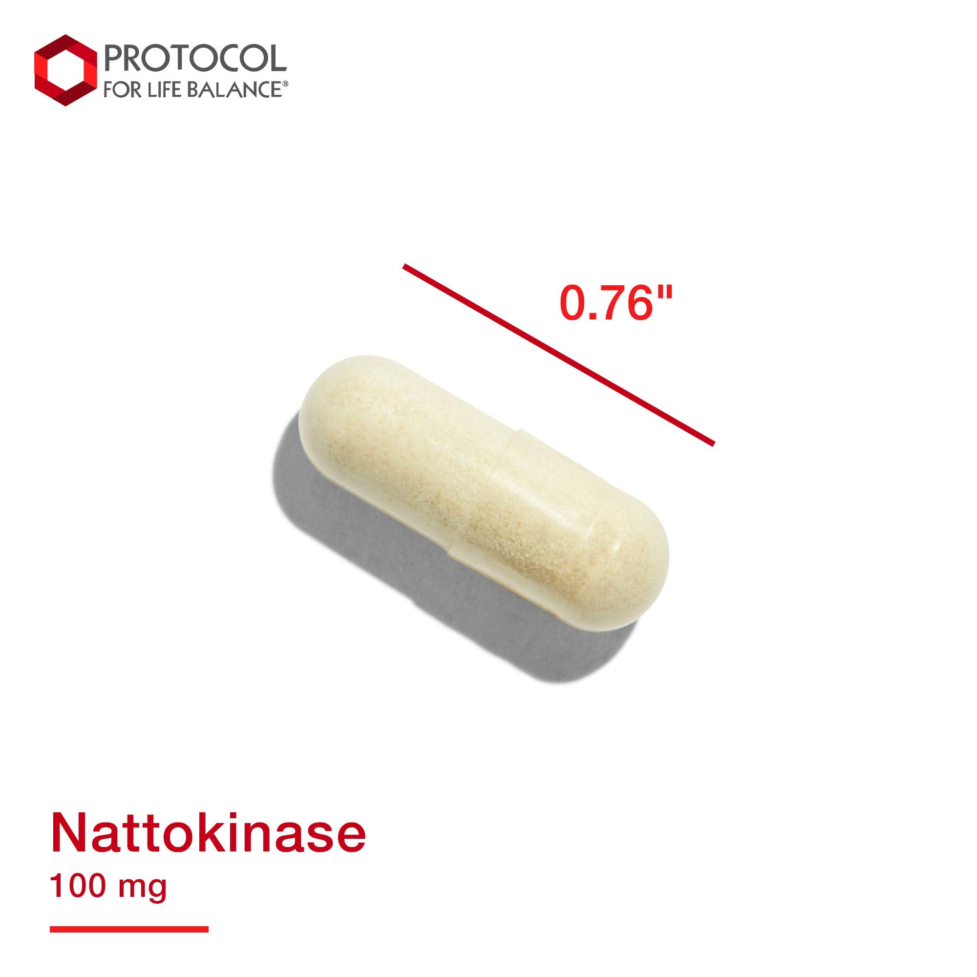 Étiquetage nattokinase PROTOCOL FOR LIFE BALANCE, informations claires et sécurisantes.