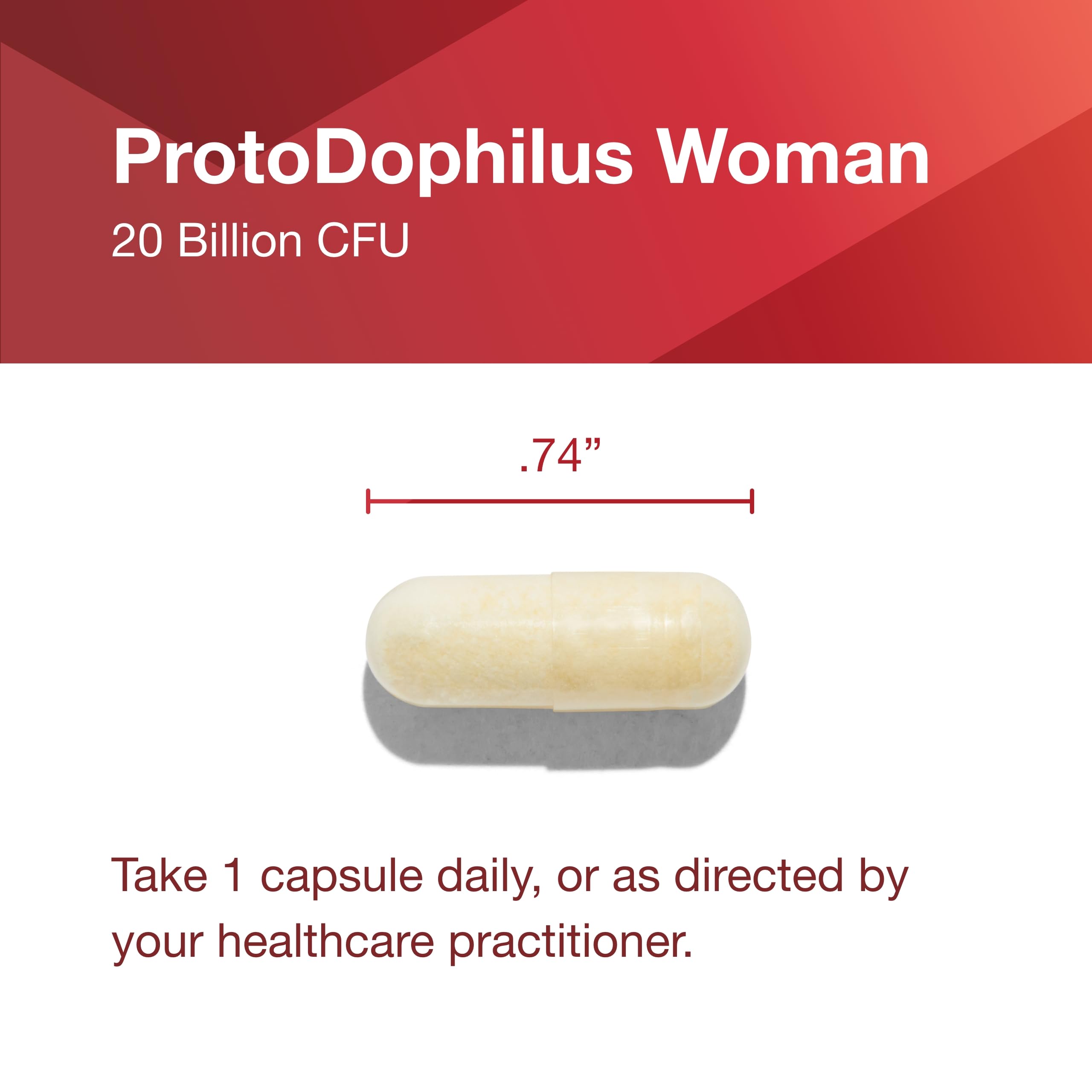 ProtoDophilus Woman — étiquette indiquant sans allergènes et vegan.