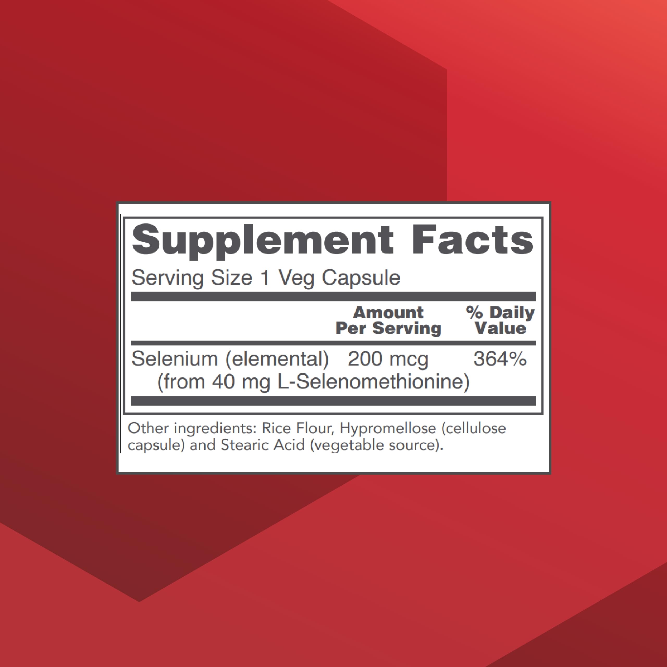 PROTOCOL FOR LIFE BALANCE Selenium 200mcg – étiquette lisible et certifications