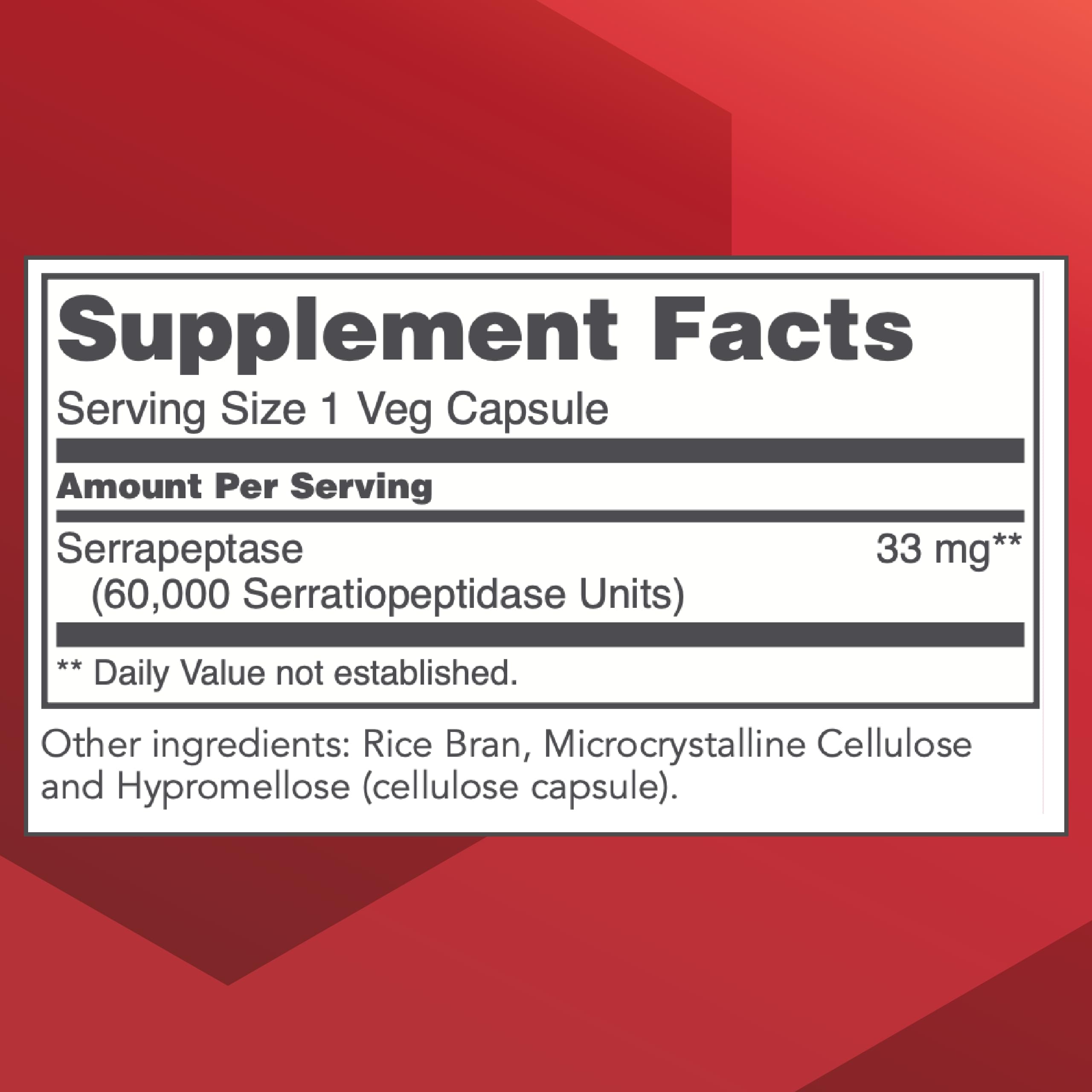 PROTOCOL FOR LIFE BALANCE Serrapeptase – Capsules: forme pratique pour l’apport protéique quotidien.